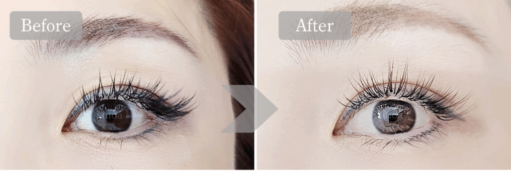 黒マツエクとブラウンカラーマツエクとの比較